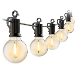 Itopfox 38Ft Outdoor String Lights With Remote & 15 Shatterproof LED Bulbs - Waterproof Patio Hanging Lamps For Porch Balcony Bistro Cafe -Itopfox Shop GUEST 3580d44d 7d10 4a57 a270 b08cb34f34ed