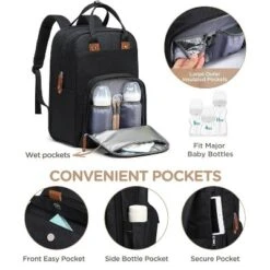 Itopfox Expandable Diaper Backpack For Twins, Dual Compartments, Includes Changing Pad & Stroller Straps, Unisex Black, 26-36L 11 Itopfox Expandable Diaper Backpack For Twins, Dual Compartments, Includes Changing Pad & Stroller Straps, Unisex Black, 26-36L -Itopfox Shop GUEST 365ab50a 48ca 4cfc 9dd5 1fd71ca67b3a