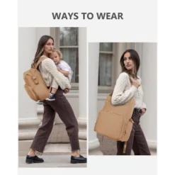 Itopfox Neoprene Waterproof Diaper Backpack For Parents With Changing Pad, Large Storage & 10 Pockets, Travel-Friendly Design (Oat) -Itopfox Shop GUEST 36b8791d 4180 4f1e 9218 ba28da466992