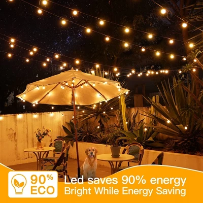 Itopfox 100FT Outdoor String Lights, Waterproof Connectable Shatterproof Outside Light With 50 Edison Spare LED Bulbs Plug In Patio Lights For Indoor 6 Itopfox 100FT Outdoor String Lights, Waterproof Connectable Shatterproof Outside Light With 50 Edison Spare LED Bulbs Plug In Patio Lights For Indoor - Image 6