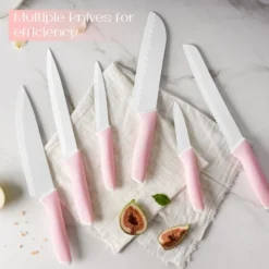 Itopfox Knife Set With Block And Sharpener, 15-Piece German Stainless Steel Knives, Ceramic Coating, Sharp Blade, Dishwasher Safe, Ergonomic Handle -Itopfox Shop GUEST 3908a77b 7c14 4eaf a66c b0c1c3bc0606