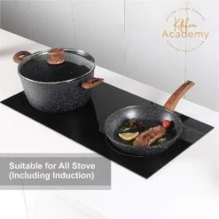 Itopfox Kitchen Academy Induction Cookware Set - 17 Piece Non-Stick Cooking Pan Set, Black Granite Pots And Pans Set For All Stovetops 11 Itopfox Kitchen Academy Induction Cookware Set - 17 Piece Non-Stick Cooking Pan Set, Black Granite Pots And Pans Set For All Stovetops -Itopfox Shop GUEST 394ed80f cb85 4a07 9030 34a3af5c008f
