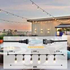 Itopfox Outdoor String Lights With 32 Antique LED Bulbs, IP65 Waterproof Hanging Cafe Market Lighting, Dimmable Warm White 2700K -Itopfox Shop GUEST 39a28b60 6e1f 4aaa afcb 80e8a4723d21