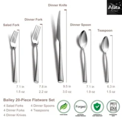 Itopfox 20-Piece Forged Silverware Set, Stainless Steel Flatware Cutlery Set For 4, Mirror Polished, Dishwasher Safe -Itopfox Shop GUEST 39ba0a9c 95ed 4d99 8495 1bcef41f11a5