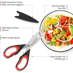 Itopfox Kitchen Scissors Heavy Duty Stainless Steel, All Purpose Cooking Shears For Meat Poultry Food, Dishwasher Safe Utility Tools With Home Gift -Itopfox Shop GUEST 3b9a2c9b e727 441b 975c 41426c66f27c