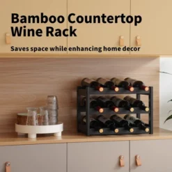 Itopfox 3-Tier Bamboo Wine Rack, Sturdy And Durable Wine Storage Cabinet Shelf For Pantry, Kitchen, Holds 12 Bottles Securely 9 Itopfox 3-Tier Bamboo Wine Rack, Sturdy And Durable Wine Storage Cabinet Shelf For Pantry, Kitchen, Holds 12 Bottles Securely -Itopfox Shop GUEST 3d01a54b b2b8 46ef bca1 84291b722580