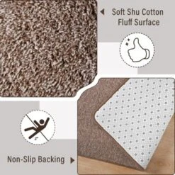 Itopfox Soft Modern Memory Foam Washable Indoor Rug, Non Slip Low Pile Carpet For Living Room, Bedroom, Kids Nursery, Dorm, Home Decor In Brown -Itopfox Shop GUEST 3fa18833 552d 4160 964d 040eb69f538e