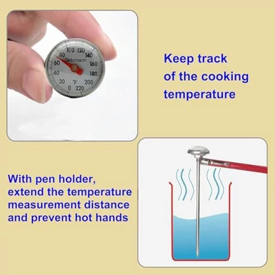 Itopfox Kitchen Food-Cooking Meat Coffee Thermometer – Pocket Espresso Thermometer For Milk Foam Frothing Chocolate Water Grill, Turkey 2 Itopfox Kitchen Food-Cooking Meat Coffee Thermometer – Pocket Espresso Thermometer For Milk Foam Frothing Chocolate Water Grill, Turkey - Image 2