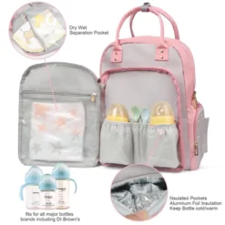 Itopfox Large Capacity Multifunctional Diaper Backpack For Travel & Hospital Use With Multiple Pockets - Pink 11 Itopfox Large Capacity Multifunctional Diaper Backpack For Travel & Hospital Use With Multiple Pockets - Pink -Itopfox Shop GUEST 41946767 ede8 416c 8895 811e3b7c4047