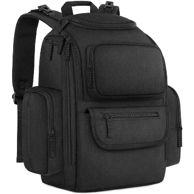 Itopfox Multifunctional Diaper Backpack With Insulated Pockets, Water Resistant Baby Bag For Men & Women, Stroller Straps, Black 1 Itopfox Multifunctional Diaper Backpack With Insulated Pockets, Water Resistant Baby Bag For Men & Women, Stroller Straps, Black