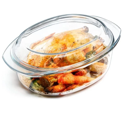 Itopfox Oval Glass Casserole Dish With Lid, Microwave & Oven Safe Bakeware, Covered Glass Dish For Baking & Cooking, 3.5L Capacity 8 Itopfox Oval Glass Casserole Dish With Lid, Microwave & Oven Safe Bakeware, Covered Glass Dish For Baking & Cooking, 3.5L Capacity - Image 8