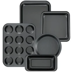 Itopfox Kitchen 5-Piece Nonstick Bakeware Set With Round & Square Cake Pans, Muffin Pan, Loaf Pan, Roast Pan For Baking -Itopfox Shop GUEST 434d6207 af79 410d 97dc d2540db77bd0