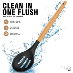 Itopfox Silicone Cooking Utensils Set With Wooden Handles, Heat Resistant Kitchen Tools For Non-Stick Cookware Includes Spatulas, Ladle, Whisk, Tongs 13 Itopfox Silicone Cooking Utensils Set With Wooden Handles, Heat Resistant Kitchen Tools For Non-Stick Cookware Includes Spatulas, Ladle, Whisk, Tongs -Itopfox Shop GUEST 44dac8be fea5 4e21 a31d 6bbcd33a4cc7