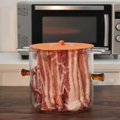 Itopfox Microwave Bacon Cooker With Cover, 2-in-1 Glass Cooking Pot, Microwavable Bacon Grill With Silicone Lid, Easy Clean -Itopfox Shop GUEST 451e2a6d 77aa 4048 8cea 77e407ad0dc6