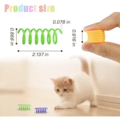 Itopfox Cat Spiral Spring Toy, 12-Pack Interactive Kitten Toy For Hunting, Biting, And Play, Colorful Heavy Plastic Springs To Keep Cats Active 11 Itopfox Cat Spiral Spring Toy, 12-Pack Interactive Kitten Toy For Hunting, Biting, And Play, Colorful Heavy Plastic Springs To Keep Cats Active -Itopfox Shop GUEST 4531c45f 6249 4c0c b6fa 1d74fef326e3