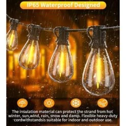 Itopfox Ultra Long Outdoor LED String Lights With Shatterproof S11 Edison Bulbs, Waterproof Hanging Light For Backyard Deck Porch Party Decor 8 Itopfox Ultra Long Outdoor LED String Lights With Shatterproof S11 Edison Bulbs, Waterproof Hanging Light For Backyard Deck Porch Party Decor -Itopfox Shop GUEST 459983f4 a5dd 4578 a23c b19b836fc42b