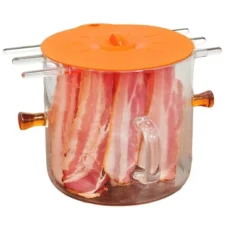 Itopfox Microwave Bacon Cooker With Cover, 2-in-1 Glass Cooking Pot, Microwavable Bacon Grill With Silicone Lid, Easy Clean -Itopfox Shop GUEST 4613425f 4b07 4a15 8116 ce1316d4d0ec