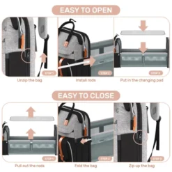 Itopfox Large Diaper Backpack With Changing Station, Multifunctional Baby Bag For Essentials, Ideal Shower Gift -Itopfox Shop GUEST 463335ec eb66 48c9 bdec 9e23dca7f108