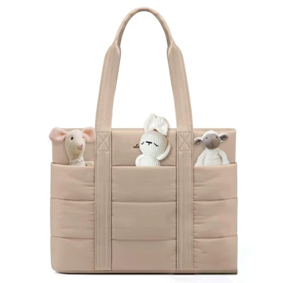 Itopfox Puffer Baby Diaper Tote Bag With Changing Pad & Pacifier Case, Waterproof & Lightweight For Travel, 15.6inch 8 Itopfox Puffer Baby Diaper Tote Bag With Changing Pad & Pacifier Case, Waterproof & Lightweight For Travel, 15.6inch - Image 8