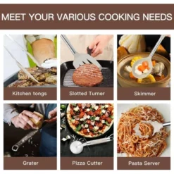 Itopfox 33-Piece Silicone Cooking Utensil Set With Stainless Steel Handles - Non-Stick Kitchen Tools Including Turner Ladle Whisk, Spatula, And More -Itopfox Shop GUEST 47fcd5fb 468d 45f5 b714 6e7a68fa91cd