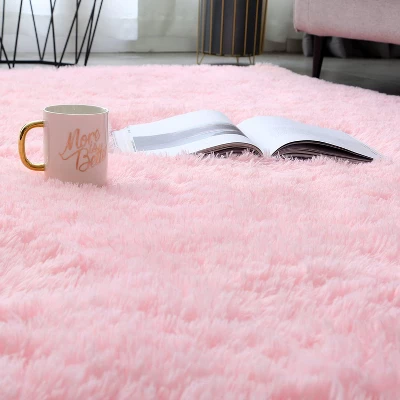 Itopfox Shag Area Rug For Bedroom And Living Room, Ultra Soft Fluffy Indoor Carpet For Dorm, Nursery, Kids And Girls Room Decor In Pink 4 Itopfox Shag Area Rug For Bedroom And Living Room, Ultra Soft Fluffy Indoor Carpet For Dorm, Nursery, Kids And Girls Room Decor In Pink - Image 4