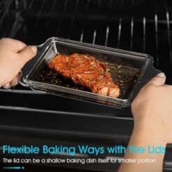 Itopfox Set Of 2 Glass Casserole Dishes With Lids, Oven Safe Rectangular Baking Dishes For Cooking, Roasting, And Serving Meals 12 Itopfox Set Of 2 Glass Casserole Dishes With Lids, Oven Safe Rectangular Baking Dishes For Cooking, Roasting, And Serving Meals -Itopfox Shop GUEST 4860c3bf d060 408f a34c 053d31f365aa
