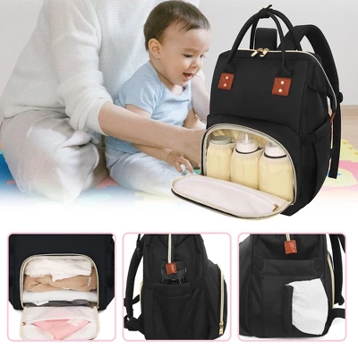 Itopfox Large Capacity Multifunction Diaper Backpack With Insulated Pockets For Baby Essentials, Travel & Daily Use 4 Itopfox Large Capacity Multifunction Diaper Backpack With Insulated Pockets For Baby Essentials, Travel & Daily Use - Image 4