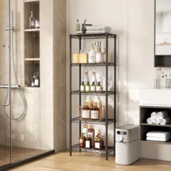 Itopfox 5-Tier Adjustable Wire Shelving Unit For Kitchen, Closet, Laundry, Bathroom, Pantry Organization With Narrow Mesh Gaps, Black -Itopfox Shop GUEST 496f2cc4 2717 4b5f 9823 dd4afc5650eb