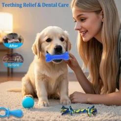 Itopfox 20 Pack Puppy Chew Toys - Blue Dog Teething Toys For Puppies, Teething Rings And Durable Ropes, Rubber Toy Bundle For Small Dogs -Itopfox Shop GUEST 49853093 a1df 4de5 9b85 7a0ff9d2e676