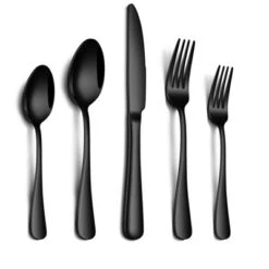 Itopfox 20-Piece Black Stainless Steel Flatware Set For 4, Includes Knives, Forks, Spoons, Mirror Polished, Dishwasher Safe, Food Grade Cutlery Set -Itopfox Shop GUEST 49b16cec 2dfc 44a5 a3c8 be9b2eaed0e6