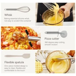 Itopfox Silicone Cooking Utensils Set 35 Pcs Kitchen Utensils With Holder Stainless Steel Handle Spatula, Spoons, Pasta Server, Cheese Grater, Masher -Itopfox Shop GUEST 4af25070 315b 440a 9eb6 6bb33e53ed7a