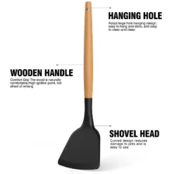 Itopfox Silicone Cooking Utensils Set With Wooden Handles, Heat Resistant Kitchen Tools For Non-Stick Cookware Includes Spatulas, Ladle, Whisk, Tongs 15 Itopfox Silicone Cooking Utensils Set With Wooden Handles, Heat Resistant Kitchen Tools For Non-Stick Cookware Includes Spatulas, Ladle, Whisk, Tongs -Itopfox Shop GUEST 4c845c35 c4d7 4b83 a25a cb46a9bf38eb