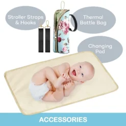 Itopfox Large Capacity Waterproof Diaper Backpack With Insulated Pockets, Changing Pad & Bottle Bag For Baby Essentials (Rose Flower) 10 Itopfox Large Capacity Waterproof Diaper Backpack With Insulated Pockets, Changing Pad & Bottle Bag For Baby Essentials (Rose Flower) -Itopfox Shop GUEST 4cf984d3 d83d 4536 9d3d 4f8b5cc32501