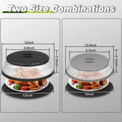 Itopfox Microwave Food Cover And Mat, Large Vented Collapsible Splatter Guard Dish Plate Lid & Silicone Round Kitchen Mat, 4 In 1 -Itopfox Shop GUEST 4d791ec4 23b3 4128 99b1 243ad8c9170f