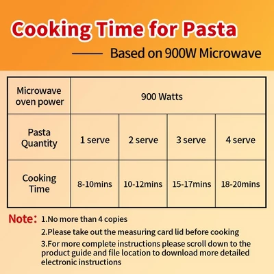 Itopfox Microwave Pasta Cooker With Strainer Lid, Water Level & Portion Measuring Device For Quick Meals, Ideal For Dorm, Office & Apartment Kitchens 6 Itopfox Microwave Pasta Cooker With Strainer Lid, Water Level & Portion Measuring Device For Quick Meals, Ideal For Dorm, Office & Apartment Kitchens - Image 6