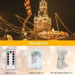 Itopfox 33Ft 100 LED Fairy Lights Warm White Outdoor String Lights With Remote Dimmable Timer 8 Modes For Wedding Party Garden Decoration -Itopfox Shop GUEST 4f7996ce 8f65 4b86 bc7e 2e31bd8ca86a