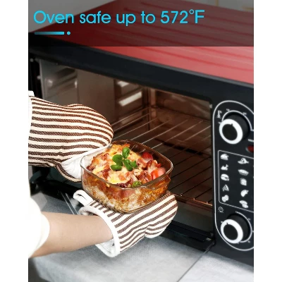 Itopfox 1 Quart Glass Square Casserole Dish With Lid, Mini Baking Dish For Single Serving, Microwave & Oven Safe, Deep Design For Spill Prevention 2 Itopfox 1 Quart Glass Square Casserole Dish With Lid, Mini Baking Dish For Single Serving, Microwave & Oven Safe, Deep Design For Spill Prevention - Image 2