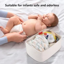 Itopfox 4 Pack Small Woven Storage Baskets For Organizing, Mini Rope Bins For Towels, Cute Decorative Closet Organizer, Baby Nursery, Gift Baskets -Itopfox Shop GUEST 4fc73e4e f6ee 4264 8413 5ed0fa8661a2