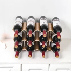 Itopfox Countertop Wine Rack - 12 Bottle Freestanding Wine Holder Stand - 3 Tier Wooden Storage - Wavy Organizer For Cabinet Pantry Kitchen Bar 11 Itopfox Countertop Wine Rack - 12 Bottle Freestanding Wine Holder Stand - 3 Tier Wooden Storage - Wavy Organizer For Cabinet Pantry Kitchen Bar -Itopfox Shop GUEST 50bfe927 76a7 40a2 99dc f2ff365a71f4