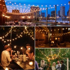 Itopfox 100Ft LED Outdoor String Lights, Dimmable Patio Lights, Waterproof Shatterproof G40 Globe Bulb String For Backyard Bistro -Itopfox Shop GUEST 50ffa10c 0f49 4624 8f80 9fb624f37f97