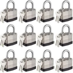 Itopfox 12-Pack Keyed Alike Nickel Plated Steel Padlocks With Keys, Secure Locks For Gates, Sheds, Cabinets, Bags, And More -Itopfox Shop GUEST 516e94cd bca9 45f2 9885 ef88cdc55ed6