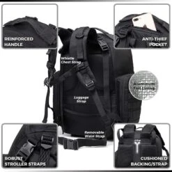 Itopfox Large Diaper Backpack For Men With Changing Mat, Insulated Pockets, Wipe Pocket, Stroller Straps, Black 16 Itopfox Large Diaper Backpack For Men With Changing Mat, Insulated Pockets, Wipe Pocket, Stroller Straps, Black -Itopfox Shop GUEST 54beeb1e ca23 4852 b461 b39f2060541b