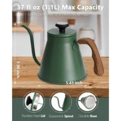 Itopfox Gooseneck Kettle With Thermometer For Pour Over Coffee & Tea Stainless Steel Durable 3-Layer Base Precision Spout, All Stove Tops Compatible -Itopfox Shop GUEST 55959cb6 f30f 4154 b762 46c2bcfd085b