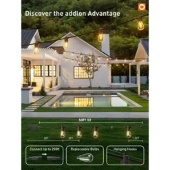 Itopfox 100FT LED Outdoor String Lights With Remote, Dimmable Patio Lights, Timer & 3 Lighting Modes, 32 Shatterproof Edison Bulbs, Waterproof -Itopfox Shop GUEST 55bb56e0 59de 4714 9676 27850093a099