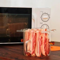 Itopfox Microwave Bacon Cooker With Cover, 2-in-1 Glass Cooking Pot, Microwavable Bacon Grill With Silicone Lid, Easy Clean -Itopfox Shop GUEST 5649991f 2a8d 485e a904 c14d626a456a
