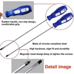 Itopfox 2-Piece Long Screwdriver Set With Magnetic Tips, Slotted & Phillips Head, Rubber Grip Handle For Secure And Comfortable Use -Itopfox Shop GUEST 56dc0541 c8b6 436e 9f70 8d374a64b91b
