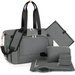 Itopfox Large Diaper Tote Bag With Changing Pad & Pacifier Case, Multi-Pocket Travel Baby Bag For Hospital & Maternity -Itopfox Shop GUEST 5a85a89b 807e 438f a678 a9d32497fb84