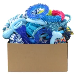 Itopfox 20 Pack Puppy Chew Toys - Blue Dog Teething Toys For Puppies, Teething Rings And Durable Ropes, Rubber Toy Bundle For Small Dogs -Itopfox Shop GUEST 5a9f4081 9aab 4d84 ad66 330b5ca7aa9f