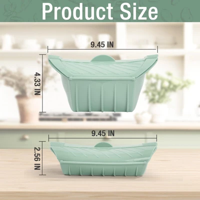 Itopfox Microwave Steamer, 2-Pack Silicone Food Steamer For Cooking, Vegetable Pot With Lids Vegetables Fish Prep Meal Food, Microwave & Freezer Safe 2 Itopfox Microwave Steamer, 2-Pack Silicone Food Steamer For Cooking, Vegetable Pot With Lids Vegetables Fish Prep Meal Food, Microwave & Freezer Safe - Image 2