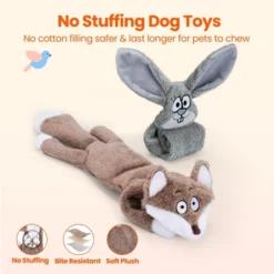 Itopfox No Stuffing Squeaky Crinkle Plush Dog Toys For Aggressive Chewers, Puppy Teething Toys For Small, Medium, Large Breed, Cute Bunny & Redfox 14 Itopfox No Stuffing Squeaky Crinkle Plush Dog Toys For Aggressive Chewers, Puppy Teething Toys For Small, Medium, Large Breed, Cute Bunny & Redfox -Itopfox Shop GUEST 5dc80618 ddc9 4423 a110 96e921d21594